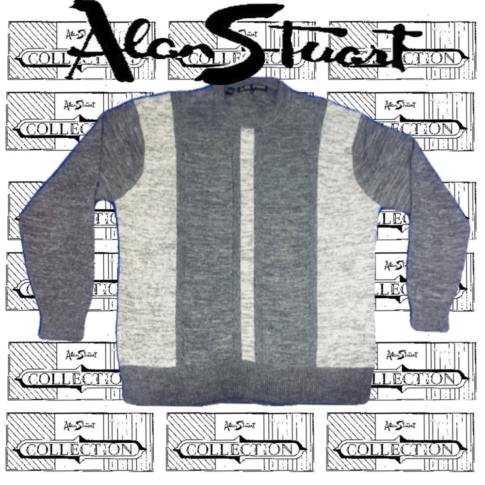 ALAN STUART Men’s XL Gray Vintage Sweater Wool